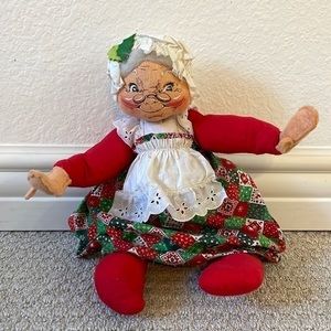 Vintage Annalee Mobilitee Mrs. Claus Doll - 19.5”